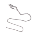 Elegante pendiente de serpiente plateado con diamantes de imitación y ojos negros - Plateado
