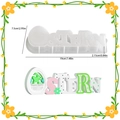 DIY Easter silicone mold with OSTERN and egg designs plus Hoppy Easter bunny finish - Hollow Rabbit Egg Style / Easter Letter Ornament 004