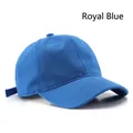 Classic royal blue baseball cap in premium washed cotton twill with adjustable strap - Adjustable / Blue