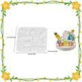 Moule en silicone lapin et œufs de Pâques pour décoration de table en résine DIY - Décoration de Pâques - Plugin D