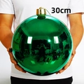Große 30cm grüne glänzende Weihnachtskugel als reflektierende Dekoration für Feste - Glänzender Stil / 1 Stück (30cm) / Grün