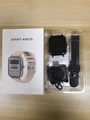 GT50 Smart Watch with black strap and charging cable in retail packaging - GT50 Smart Watch / Black