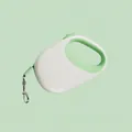Portable 5M retractable dog leash with ergonomic green handle for small and medium pets - Light Green / 5M