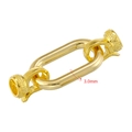 Detailed view of golden jewelry clasp with 3.0mm wire diameter and knurled texture - VK234 Gold - Long Oval Knurled