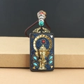 Ebony Royal Blue Ganesha Nepal Wushi Brand Necklace