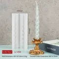 Spiraalvormige siliconen mal voor DIY bruiloftskaarsen met afgewerkte blauwe kaars - Kaarsstrip C