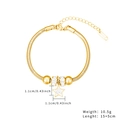 Detail of 18K gold titanium steel snake chain bracelet with star pendant and S.STEEL tag - Star Pendant / Gold