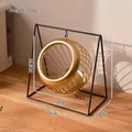 Black minimalist iron coffee capsule storage rack with gold globe basket and coffee logo - 1 Gold Basket + Single Stand