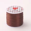 Flat crystal elastic string in dark coffee for DIY jewelry and beaded bracelets - Tan