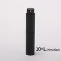 Flacone spray per profumo ricaricabile da 10ml nero lucido con meccanismo a rotazione - 10ml / Nero Lucido