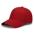 Classic dark red baseball cap in premium cotton twill with six-panel structure - Adjustable / Burgundy