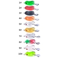 Set of 10 colorful soft frog lures for bass fishing with sharp double hooks and spinners - Full Assortment (8g/10 Count)