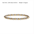 Detail view of 5mm gold and silver stainless steel beads with 18cm elastic girth - Mixed Gold Silver 5mm