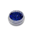 Makroaufnahme von laser royalblauem Glitzer mit 0,2 mm und 1 mm Sechskant-Pailletten - Laser Königsblau