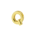 Polished 18k gold letter Q pendant charm for DIY necklaces and bracelets - Letter Q