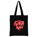 Black canvas tote bag with 'Everything is great' print on a white background - Everything is Great / Black