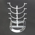 Transparent four-tier acrylic sunglasses display rack with stable semi-circular base - Transparent 4 Layers