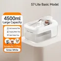 Smart pet water fountain in snow white matte finish with 4500ml large capacity tank - S7 Lite Wired Pump Style / Snow White