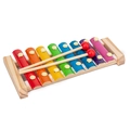 8-note wooden xylophone for babies with colorful keys and two red-tipped mallets - Xylophone