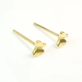 Elegante goldene Schmetterlingsohrstecker aus 925er Sterlingsilber für modische Damen - Gold