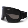 Gafas de deporte exterior con montura negra mate y correa ajustable para esquí y bici - Montura Negra Lente Gris