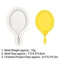 Moule en silicone miroir à main vintage pour gâteau fondant et argile créative - Miroir à Main Gris