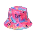 Colorful tie-dye fisherman hat with vibrant butterfly patterns for sun protection - Colorful Tie-Dye Butterfly (A)