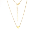 Collier avec pendentif cœur doré poli orné de la lettre B gravée et d'une chaîne ajustable - Lettre B / Or