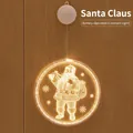 Santa Claus LED suction cup light with 3D acrylic engraving for Christmas window decor - 16CM Santa Claus Style / Battery Included