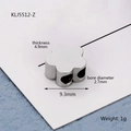 Silver flower stainless steel spacer bead for DIY jewelry with 2.7mm hole diameter - Steel Flower Shape Double Hole (KLJ5512-Z)
