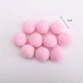 Pink 3cm soft plush pompoms for Christmas bouquets and festive decorations, pack of 10 - 3cm Christmas Pom Poms [Pink] 10pcs