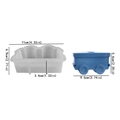 DIY silicone train carriage mold with blue resin sample and detailed measurements - Train Carriage - Candlestick / White