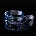 Cyberpunk LED glasses with ice blue light and futuristic circuit pattern on lenses - Colorful Slow Change Mode