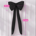 Large black decorative bow for wall hanging, 45.7x101.6cm party and wedding ornament - Black Large Bowknot
