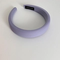 Detail of light purple sponge headband with handmade label and twill fabric texture - Light Purple