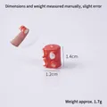 Realistic miniature orange octopus tentacle slice for dollhouse kitchen DIY projects - Squid Tentacle Piece (FZ-MIINI-YU7111) / Red & White