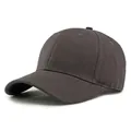 Klassische dunkelgraue Baumwoll-Baseballkappe mit sechs-Panel-Struktur und gebogenem Rand - Einheitsgröße (55-60cm) / Dunkelgrau