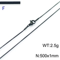 Collana a catena di serpente nera DIY da 500x1mm peso 2,5g per gioielli dallo stile minimal - Catena a Serpente Nera 500x1mm(KN203576-Z)