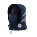 Colbacco invernale blu navy con bordo in ecopelliccia e strisce riflettenti per sci - Blu Notte