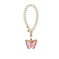 Charmant porte-clés papillon rose en métal pendentif tasse accessoire esthétique. - BL004 Rose