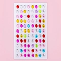 Colorful oval acrylic rhinestone stickers for DIY crafts and party decorations - Colorful Oval