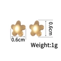 Detail showing 18K gold plated star stud earrings with 0.6cm dimensions and 1g weight - Star Geometric Studs (JZE834-C)
