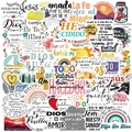 Set of 50 waterproof Spanish Bible verse stickers for luggage and guitar DIY decoration - Spanish Bible Series