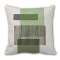 Modern abstract geometric throw pillow cover in green, grey, and white soft fabric - 45cm Cushion Cover / 2310-11/Grey Green Geometric