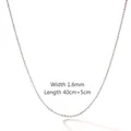 18K gold plated stainless steel O-chain necklace 1.6mm width with 45cm length - 1.6 Flat O-Chain (40+5)