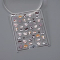 Pro-grade embossed matte cat stickers with playful orange and grey cat illustrations - TS-2849 Playful Cats