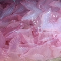 Bulk pack of pink glitter acrylic fishtail pendants for DIY phone cases and keychains - Luminous Glitter Fishtail Pink