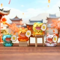 Set of four colorful resin Capybara figurines with fortune signs for car decor - 3158 Set of Four Auspicious Beasts