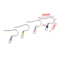 French stainless steel earring hooks with colorful beads for DIY jewelry making - 19*11mm / Mixed Colors