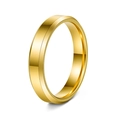 Minimalistische 6mm herenring van roestvrij staal met gepolijste gouden spiegelafwerking - US 6 / 4mm / Goud